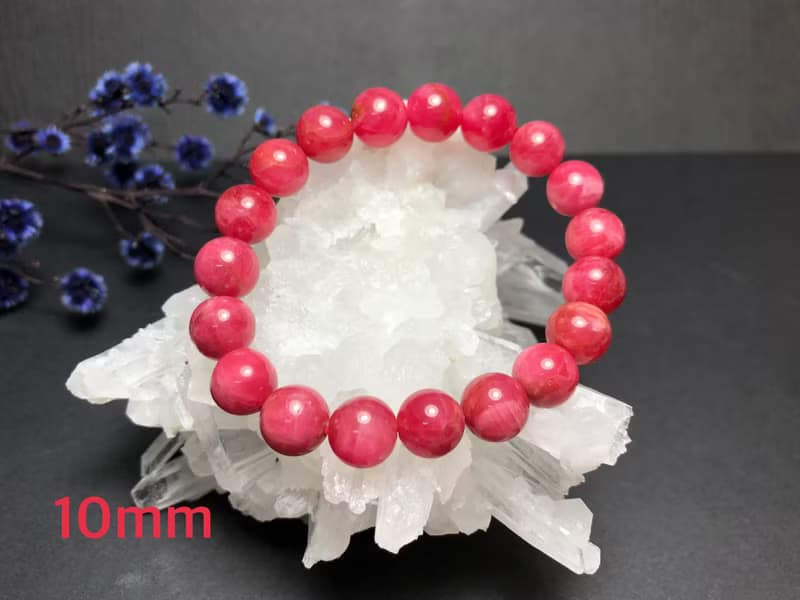 快速出貨高等級天然薔薇輝手鍊 豔麗玫瑰石 巴西冰透薔薇輝