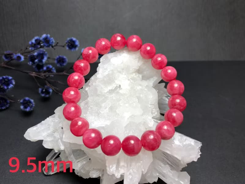 快速出貨高等級天然薔薇輝手鍊 豔麗玫瑰石 巴西冰透薔薇輝