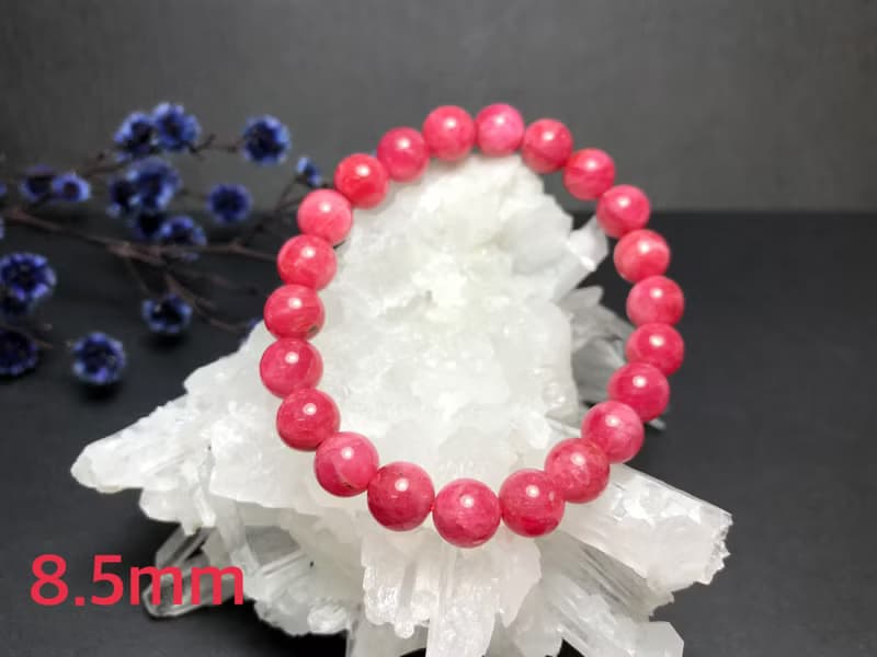 快速出貨高等級天然薔薇輝手鍊 豔麗玫瑰石 巴西冰透薔薇輝