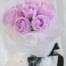 紫玫瑰花束/香皂花束/生日花束/情人節花束/告白花束/畢業花束