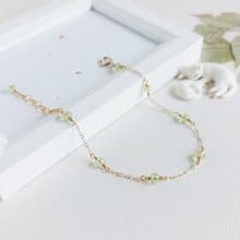 圓圓橄欖石 x 14KGF手鍊