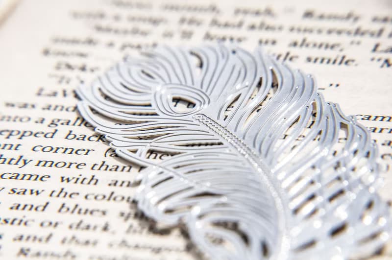 植物系 法式金屬質感玻璃球書籤 文房具-液體 羽毛 太空氣球宇宙