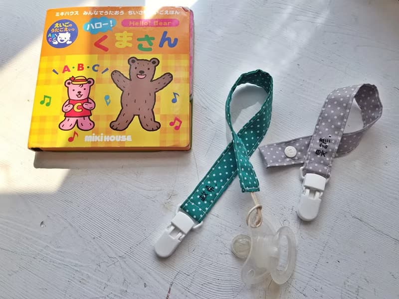 hairmo點點素面手工奶嘴夾/奶嘴鍊/玩具鍊/防掉鍊(可繡字)