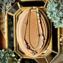 -療傷之歌-天然水晶手鏈/黃銅手鍊