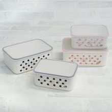 Crony Dots Container L-Size And M-Size 4pcs Set Lunchbox Food Made In Japan
