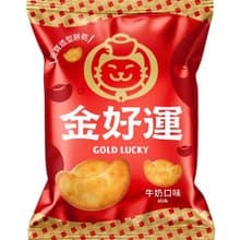 【金好運牛奶口味】 元寶造型餅乾 好運開箱組 90 包 / 15g