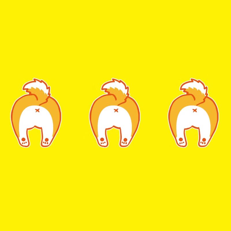 BIG 大號貼紙 系列 - 柴犬大屁屁