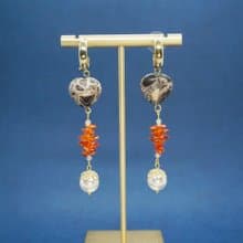 飛機耳 / 原創耳飾 /【來自毀滅的誕生】/ 風信子石 / 梅林石