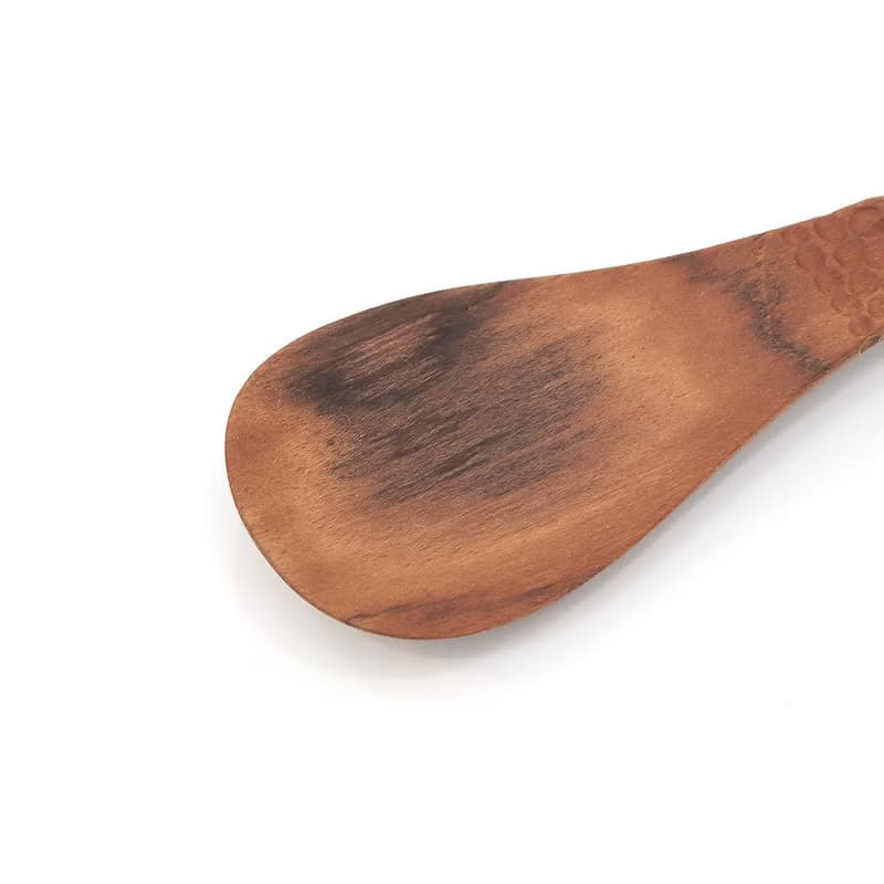 【可站立】天然柚木飯匙/飯勺/-波點款│食用安心不上漆原木製