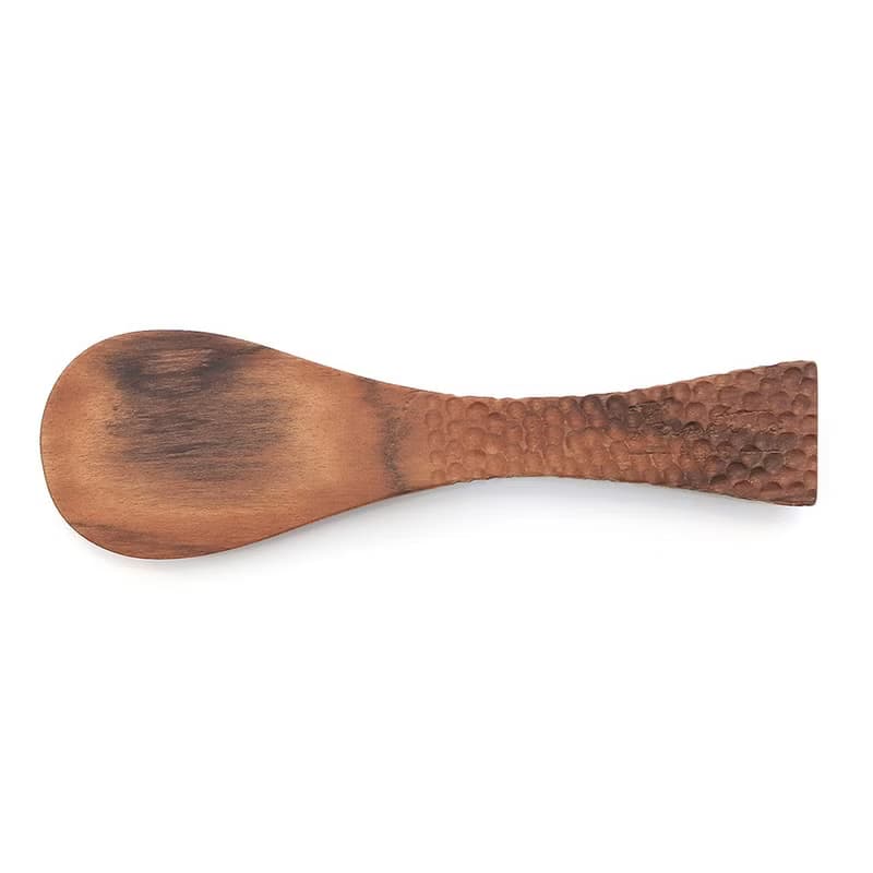 【可站立】天然柚木飯匙/飯勺/-波點款│食用安心不上漆原木製