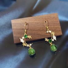 和田碧玉  316醫療鋼   綠野仙蹤耳環