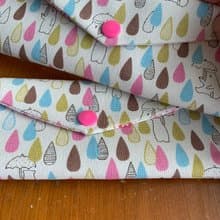 文青風環保筷袋  在雨季等你  手作餐具袋.交換禮物.