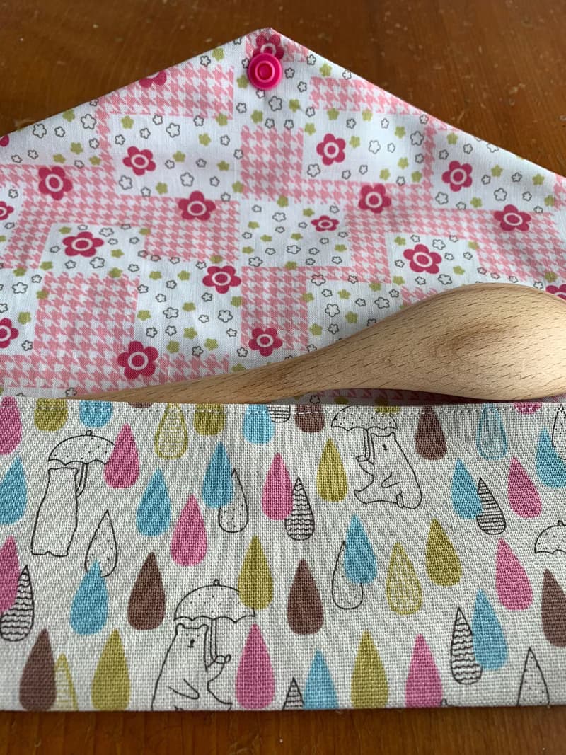 文青風環保筷袋  在雨季等你  手作餐具袋.交換禮物.