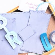 頭文字x雙咭位插筆護照夾 好好縫皮革DIY材料包 PASSPORT HOLDER