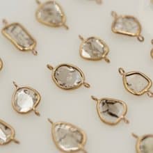 Salt & Pepper 18K金鑲椒鹽鑽星空鑽鑽石薄片天然鑽石可調式手鏈