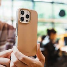 iPhone 16系列 Lyden Ds耐刮皮革磁吸手機殼-焦糖/象牙白