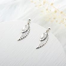 【Angel & Me】天使 翅膀 s925純銀耳環 耳夾 生日 情人節禮物