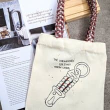 W.A.L- Paracord tote bag 手繪帆布袋 帆布包 手提袋(小款)
