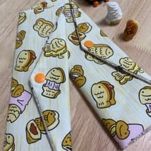 文青風環保純棉筷袋 手作鯛魚燒 質感原胚 日本 潮物 收納 手作