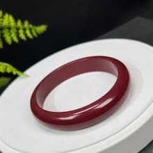 優質 紫金砂朱砂手鐲 61MM 素雅寬版辰砂手環女 積極向上熱情活力