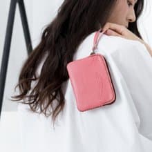 TRIPLET MINI-HANDMADE LEATHER SMALL COIN PURSE-PINK