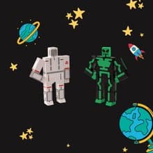 Cubebot 酷比太空好朋友組合【限定款】木製變形積木機器益智玩具