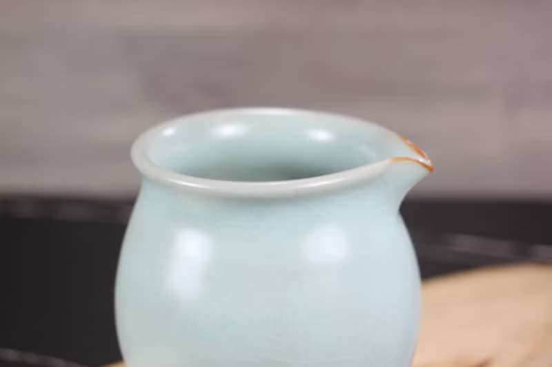 【送禮好物】360~400ml 汝窯無把 手拉坯 咖啡下壺 茶海 公道杯