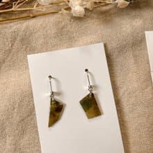 野境迷彩 / 不規則幾何 / 手繪【熱縮片】耳飾