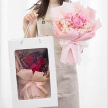 I love u 三朵玫瑰永生花花束-禮盒裝