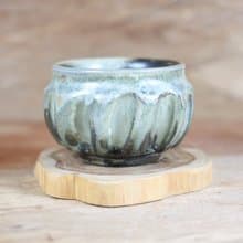 【母親節禮物】柴燒落灰 齒輪紋厚身茶杯 名家葉敏祥手工作