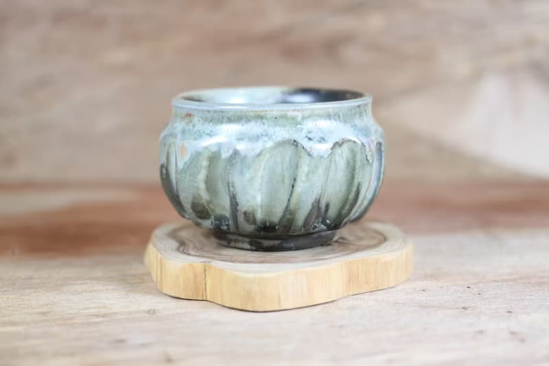 【母親節禮物】柴燒落灰 齒輪紋厚身茶杯 名家葉敏祥手工作