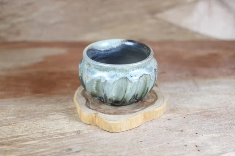 【母親節禮物】柴燒落灰 齒輪紋厚身茶杯 名家葉敏祥手工作