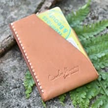 拇指零錢包 名片夾 手工縫製 植揉牛皮【CarlosHuang阿卡】