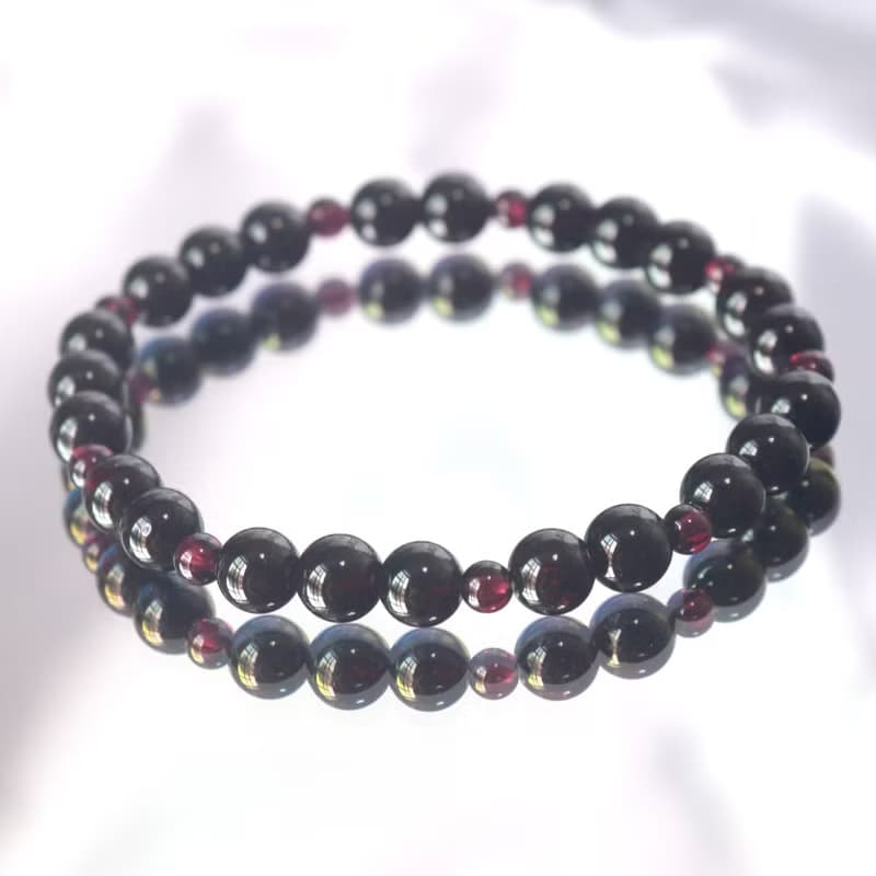 石榴石手鍊-紫牙烏-開運-健康-促進氣血循環