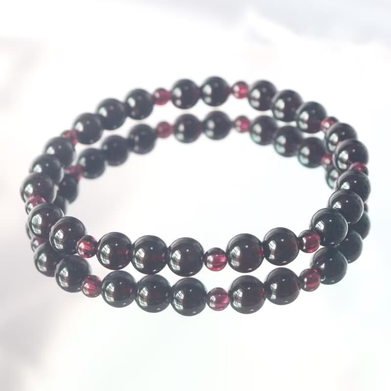 石榴石手鍊-紫牙烏-開運-健康-促進氣血循環