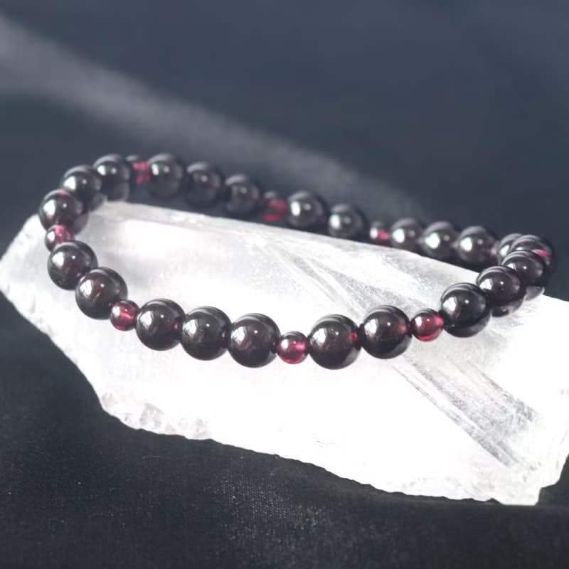石榴石手鍊-紫牙烏-開運-健康-促進氣血循環