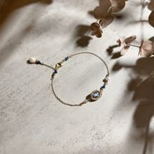 深藍小飛燕 • 天然彼得石手鍊