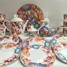 復古 Villeroy & Boch Gallo Design 骨瓷茶具套裝 23 件