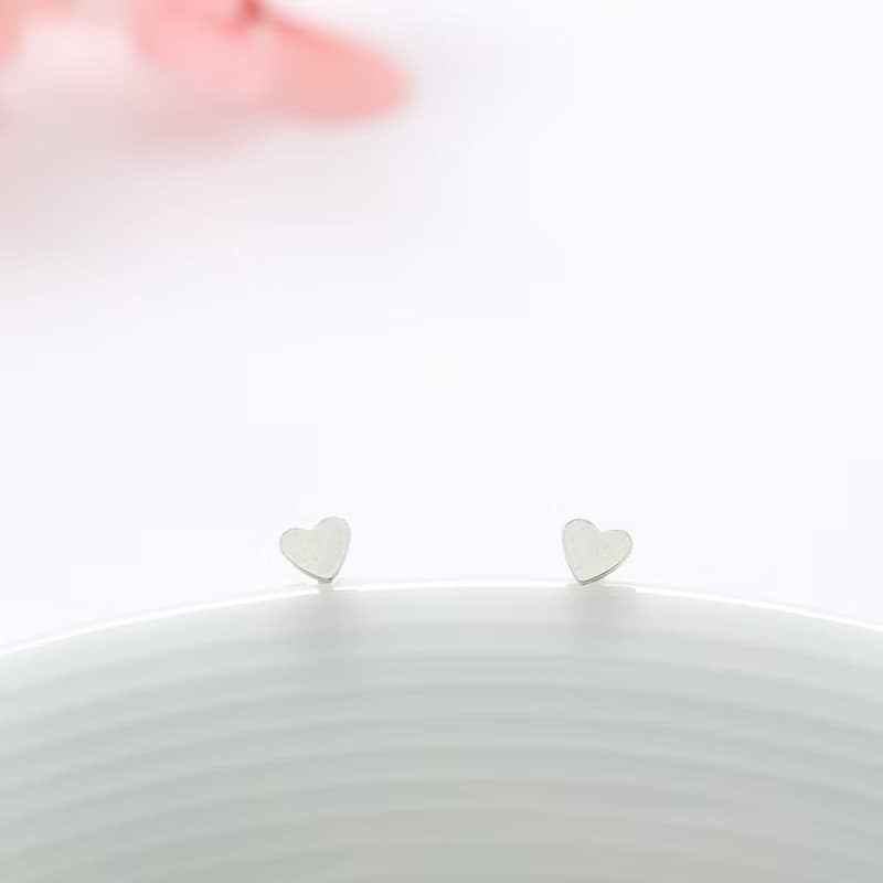 【Angel & Me】迷你 愛心 一對 s925 純銀耳環 生日 情人節 禮物