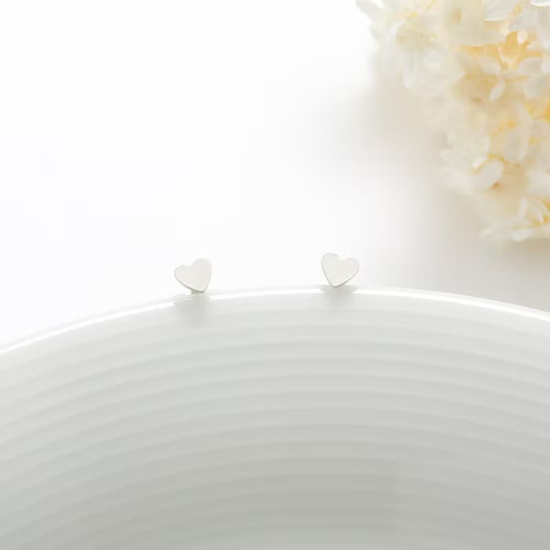 【Angel & Me】迷你 愛心 一對 s925 純銀耳環 生日 情人節 禮物