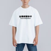 台獨頑固份子 TEAM TAIWAN 衣服 落肩 厚磅 寬版 T恤 白T 黑T