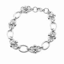 チェーン&リングブレスレット/シルバー/Fサイズ/hellcatpunks/hcp-ac-0336