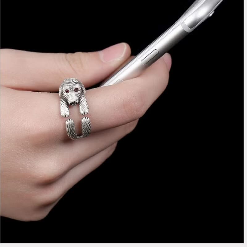 Real 990 Silver Fine Jewelry Women Vintage Vulcanized Silver Open Finger Rings