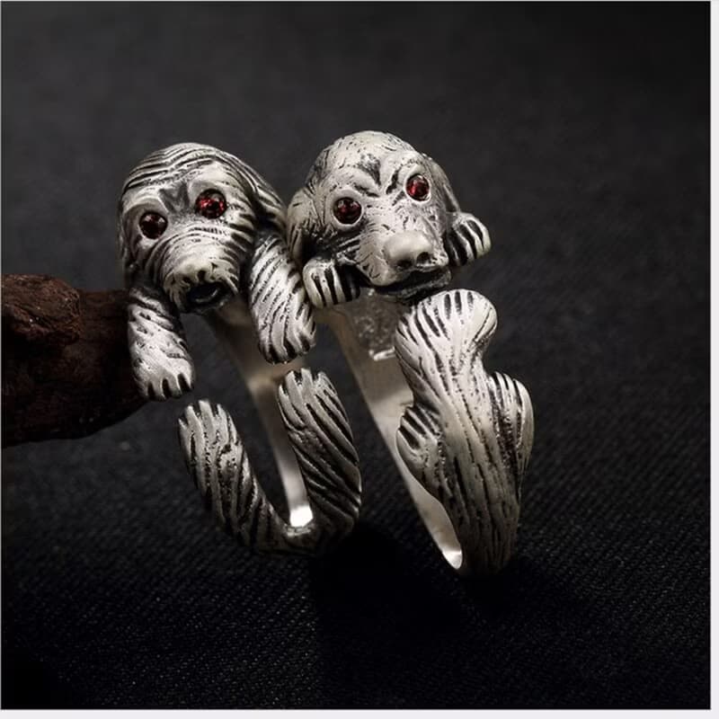 Real 990 Silver Fine Jewelry Women Vintage Vulcanized Silver Open Finger Rings