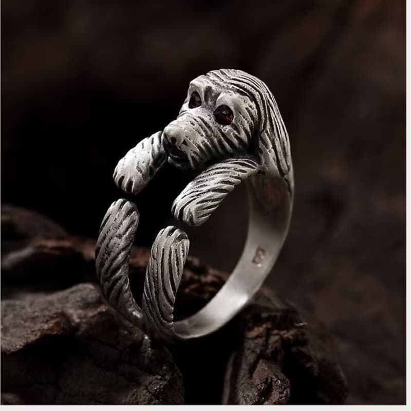 Real 990 Silver Fine Jewelry Women Vintage Vulcanized Silver Open Finger Rings