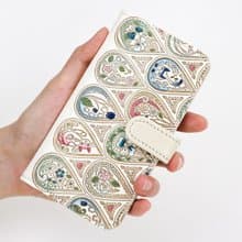 Pinkoi限定　生産終了　在庫のみ　スマホケース小　花と猫　インディゴ　手機殼　手機套