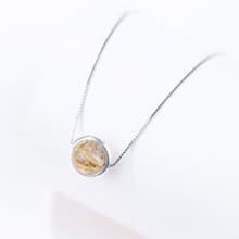 黃水晶925純銀配件項鍊