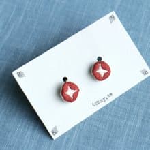 刺繡耳環 301 牽牛花 / 耳夾款