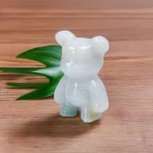 【熊熊玉見你】飄花翡翠可愛小熊擺飾 | 天然緬甸玉翡翠A貨|送禮