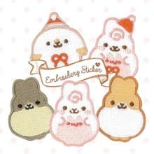 | 台灣設計 快速出貨 | 可愛 日系兔兔刺繡貼紙 熨燙貼 手作素材